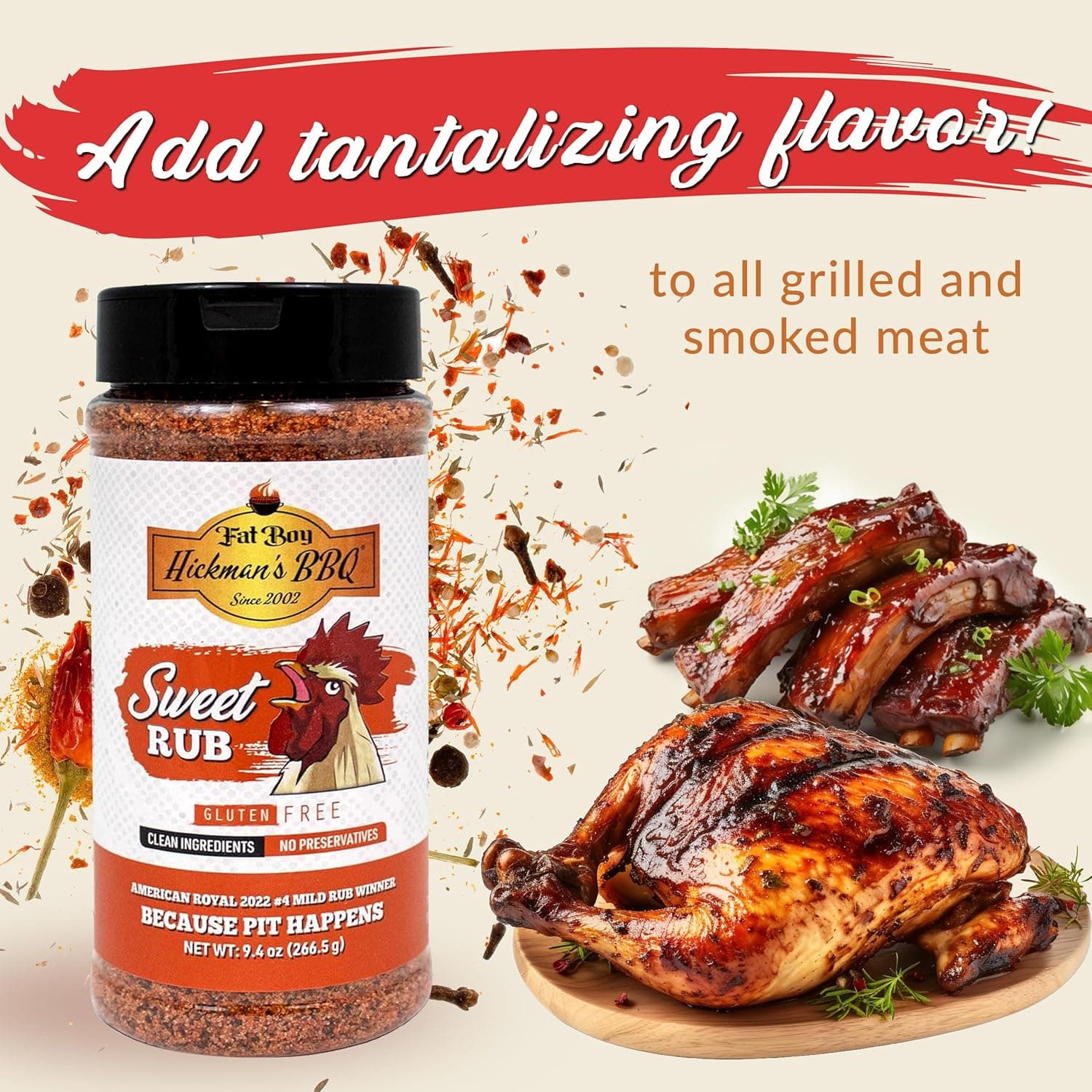 Sweet Natural Gluten Free BBQ Rub 9.4 oz thumbnail 4