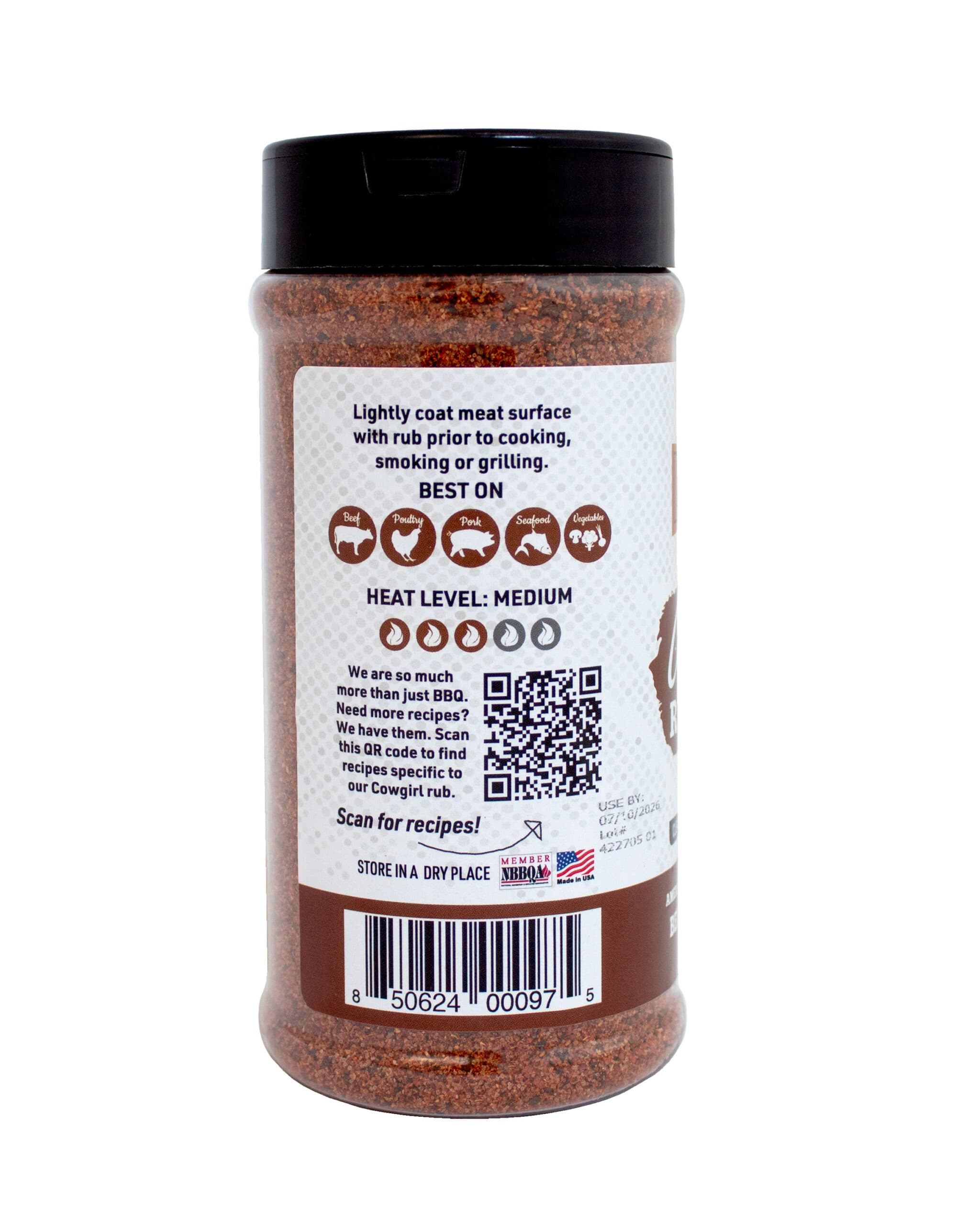 Cowgirl Gluten Free Natural BBQ Rub 11.4 oz thumbnail 2