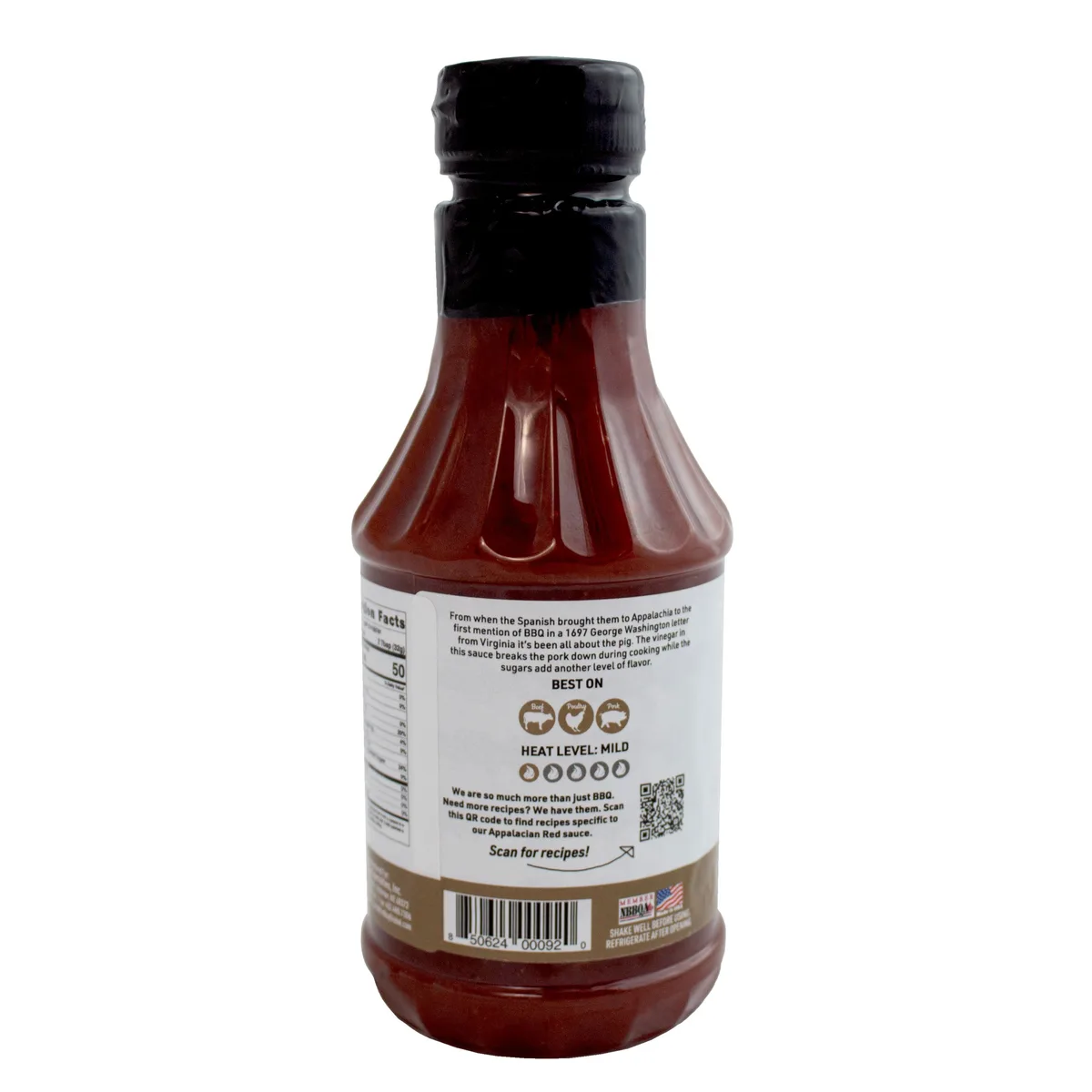 Appalachian Red Gluten Free Vinegar-Based BBQ Sauce 18 oz thumbnail 2
