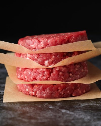 15 1/3 pound patties. 5lbs package